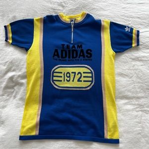 Adidas originals team adidas quarter zip knit t shirt, size 6
